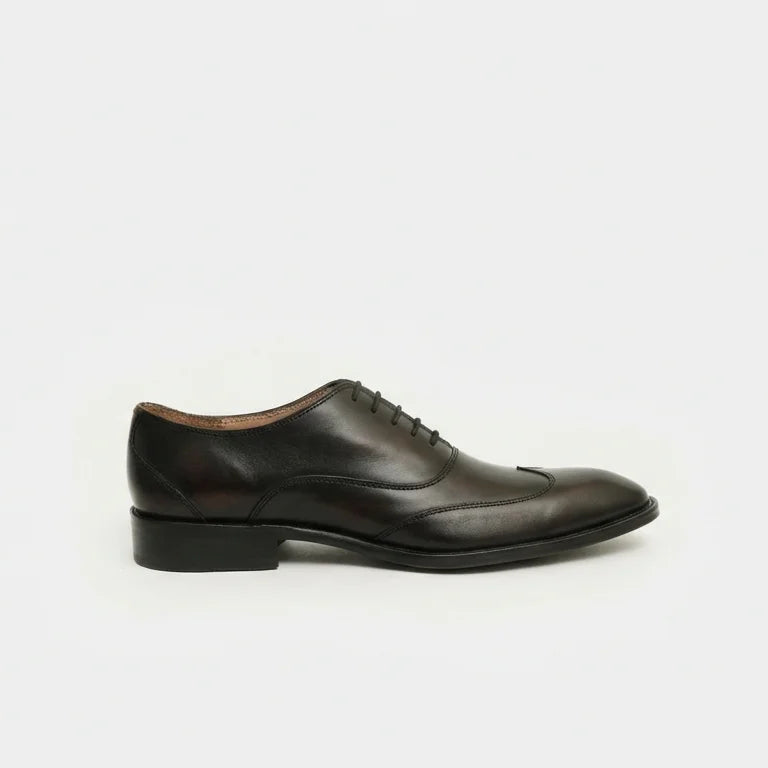 Orox Burnished Black Leather Derby Shoes (Men’s Dress Lace-Up)