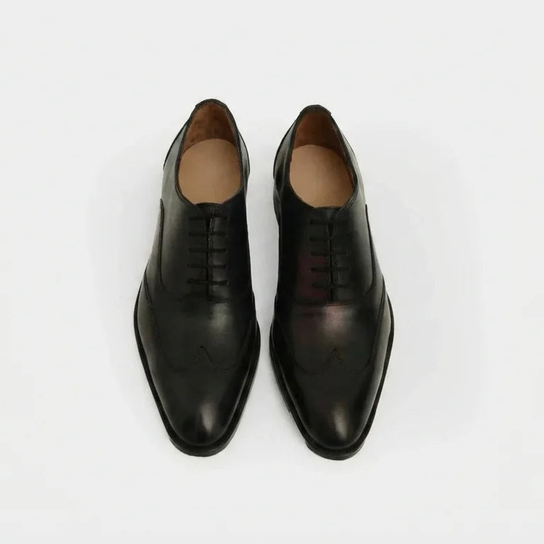 Orox Burnished Black Leather Derby Shoes (Men’s Dress Lace-Up)