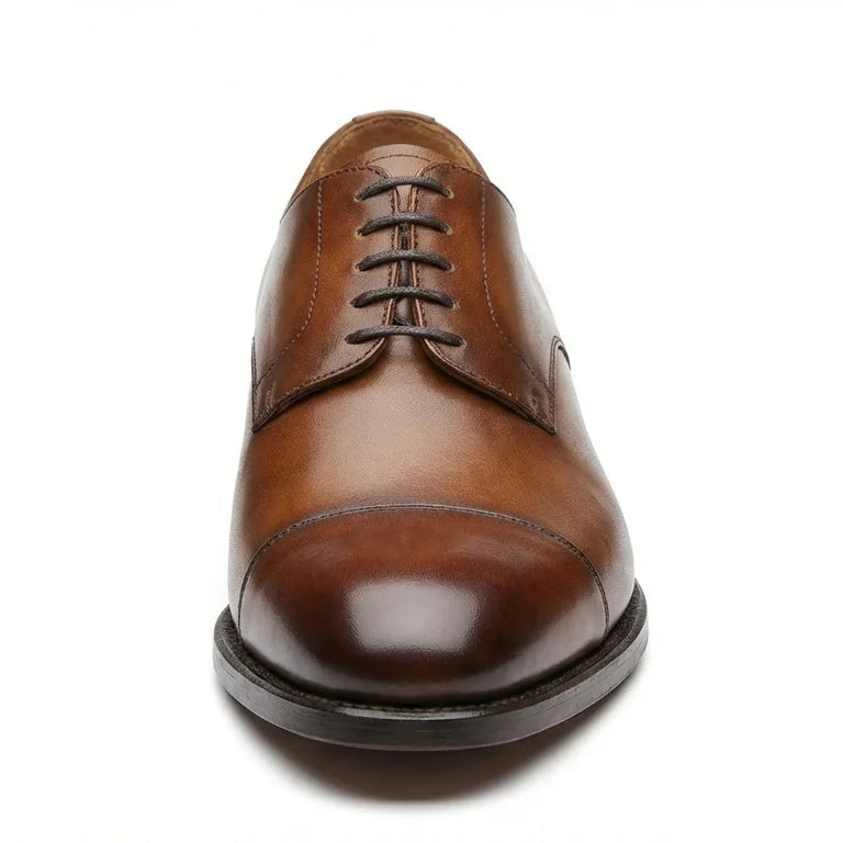 Orox Handcrafted Brown Cap-Toe Oxford Shoes (Men’s Leather Dress Lace-Up)